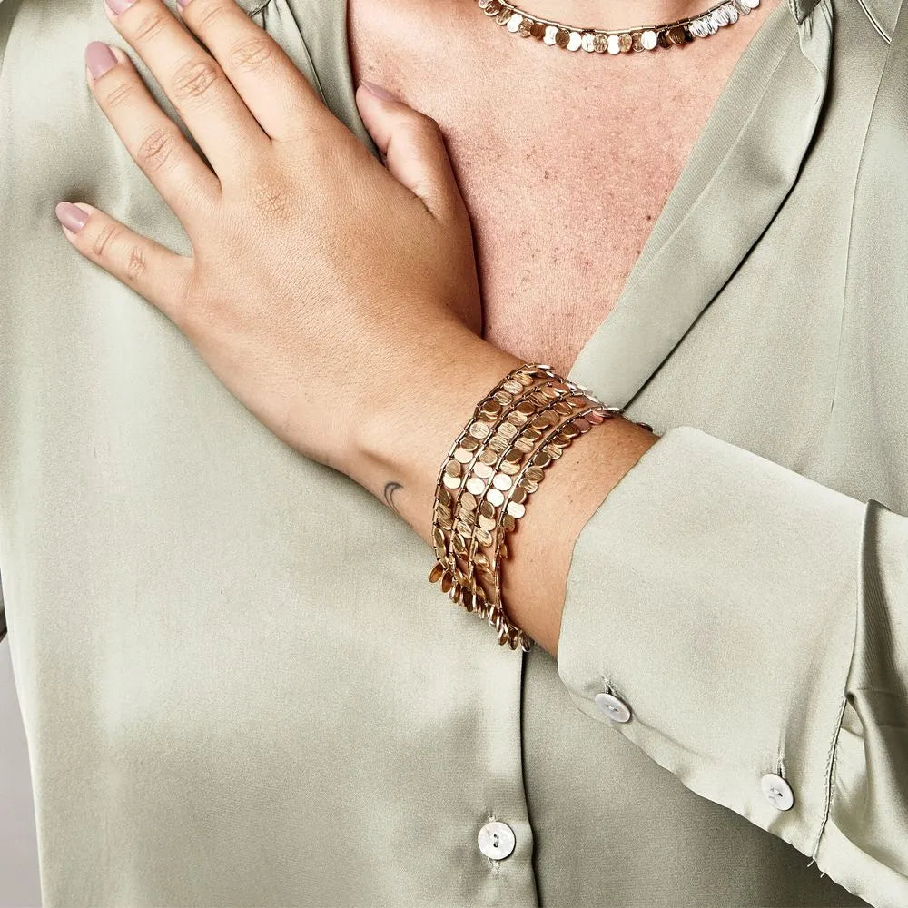 Petit Coin Bracelet - Colorful Silver