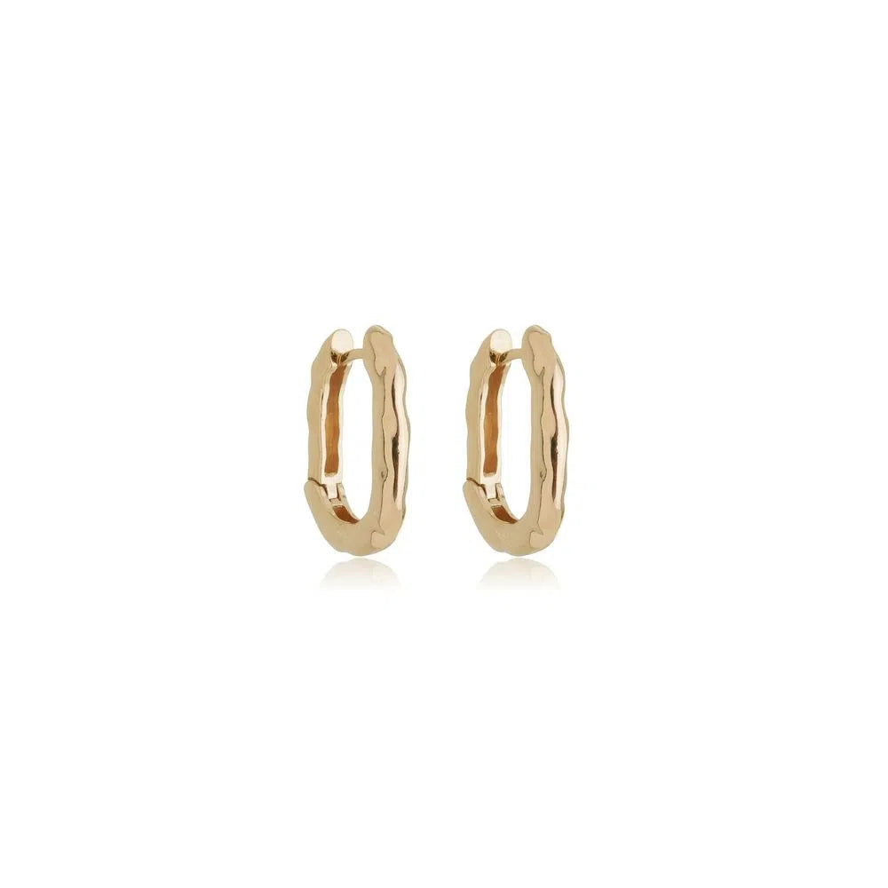 Hammered Slim Hoop Earring