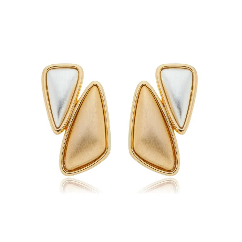 Geometric Duo Earrings - Matte Plating Mix