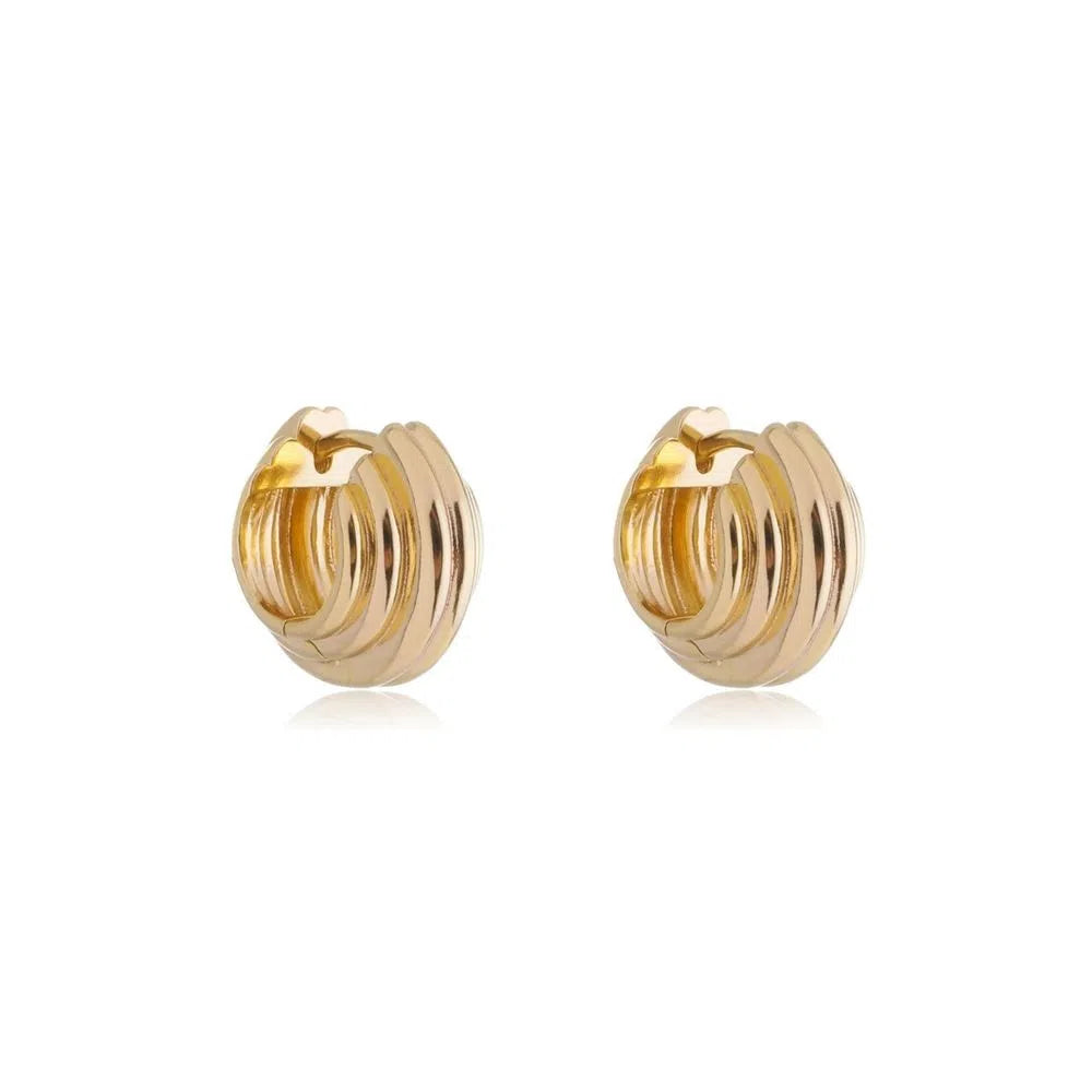 Grooved Hoop Earrings
