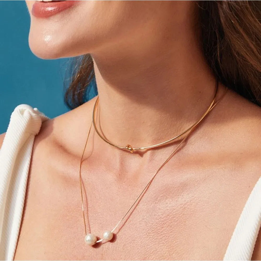 Duo Pearl Necklace